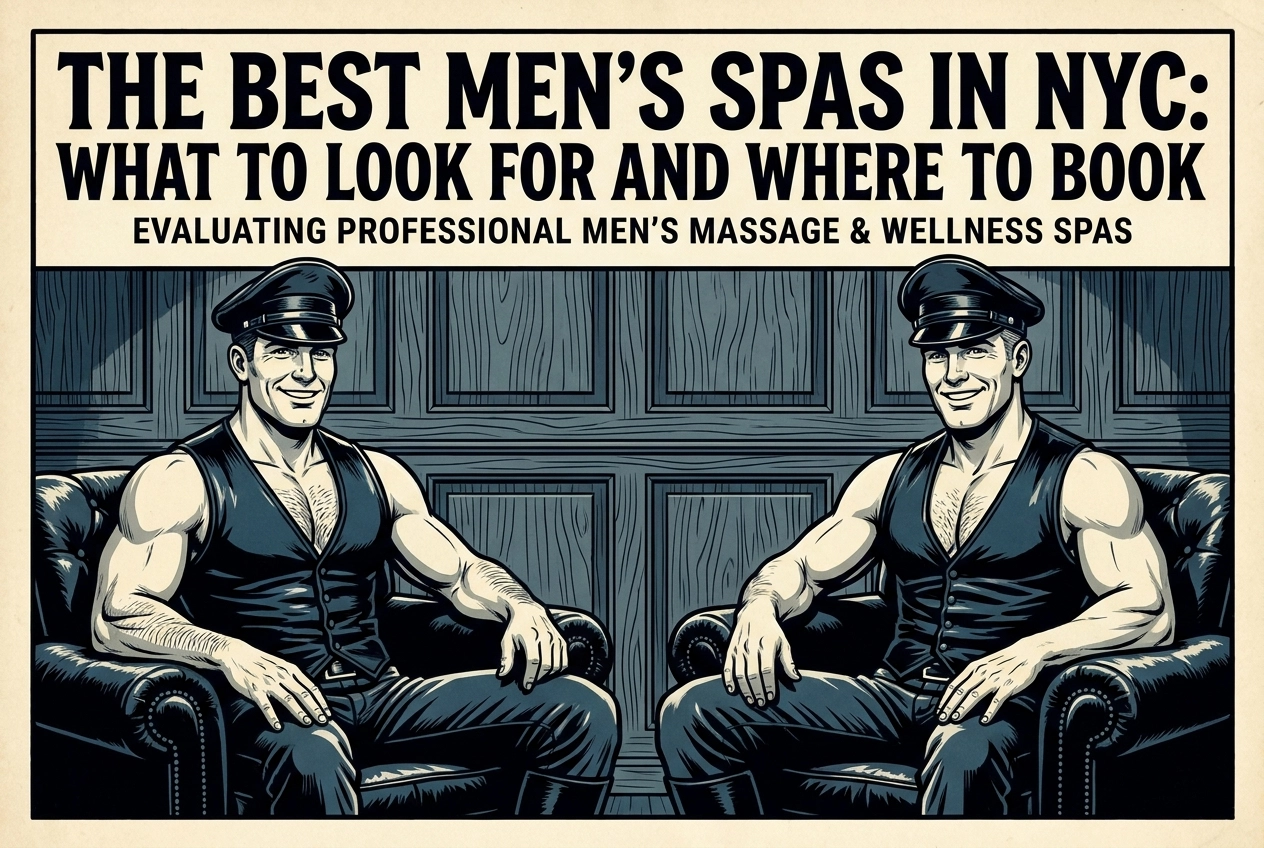 Professional header image for list-based article: The Best Men's Spas in NYC: What to Look For and Where to...
