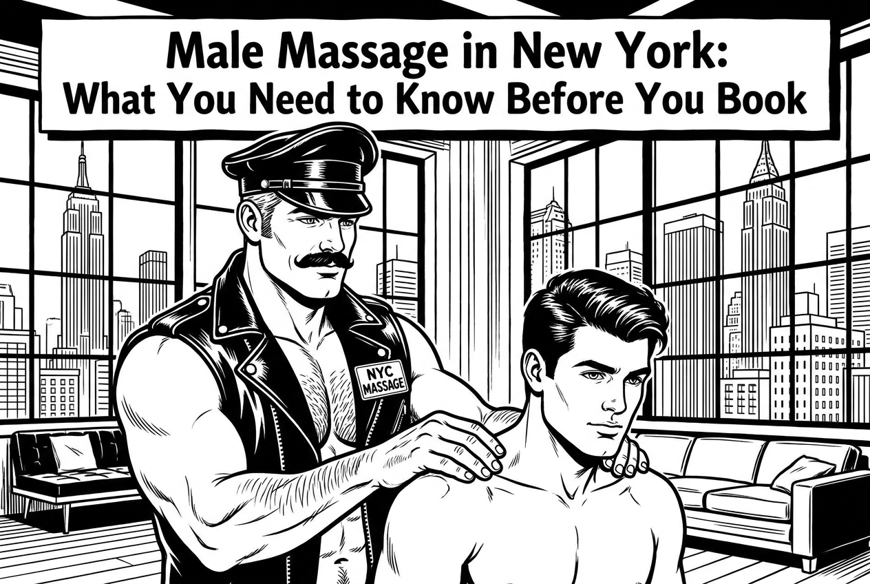 Professional header image for list-based article: Male Massage in New York: What You Need to Know Before Yo...